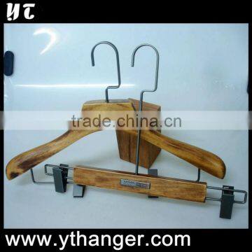 Special vintage hanger finish Garments wooden hanger for coat and pants