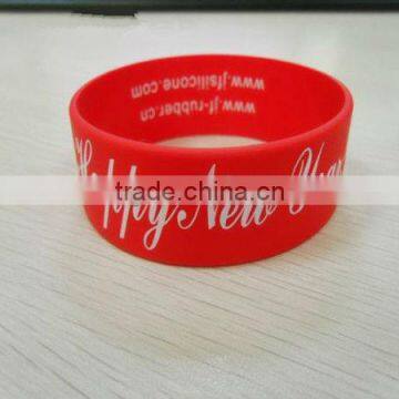 Widely big size personalized silicone bracelets