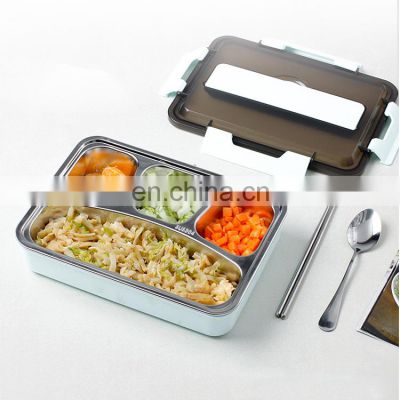 New Arrival Carrying Storage Creative Plastic Metals Food Bento Container Pack Kids Lunch Steel Box