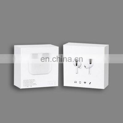 Buy Paper Wireless Earbuds Earphones Box For Apple Airpods Pro Headphones White Packaging Box Custom