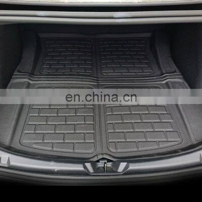 New Style Custom Car Accessories For Tesla Trunk Floor Mat 3D Style Waterproof Material Mats For Model 3