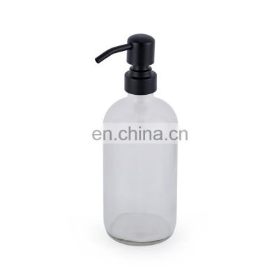 Empty Luxury Bottles Brown Glass Bottle Hot Sale Factory Direct Square 250ml Lotion Foam Pump for Glass Bottle Pump Dispenser