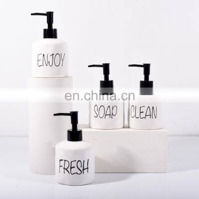 Hot Sale Ceramic Customize Bathroom Set Ceramic Hand Soap Dispenser Cheap Bathroom Accessories photo-2
