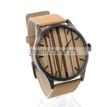 2016 New Style Leather Band Smart Watch&wooden Watch& Watches Men Japanese Quartz Movement Watches photo-2