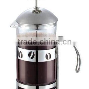 brush coffee maker, coffee press with stainless steel filter, bright coffee pot