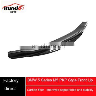 Runde M5 PKP Style Carbon Fiber Material Auto Body Parts Front Lip For 2010-2016 BMW 5 Series Front Lip photo-4