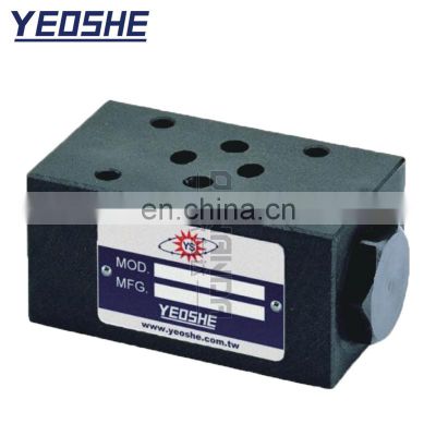 Taiwan YEOSHE superimposed hydraulic control one-way valve hydraulic lock pressure maintaining valve MCV-02W 02A 02B 03P 03A B