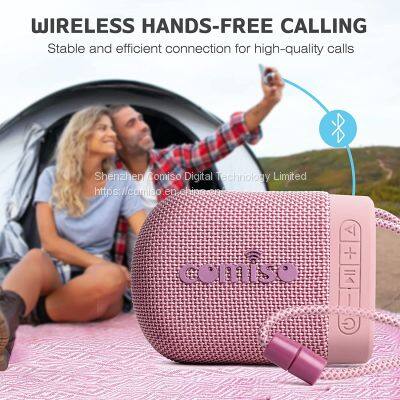 COMISO Portable Bluetooth Speakers, IPX7 Waterproof Floatable Small Wireless Speaker Loud Sound Rich Audio Stereo Pairing Bluetooth 5.0 100 Feet 20H Battery Life Ultra Compact for Outdoor Beach, Pool photo-3