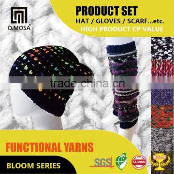 OM3264 OEM Service O.MOSA 3G Wool Fancy Yarn Sport Knit Leg Warmers Socks photo-6