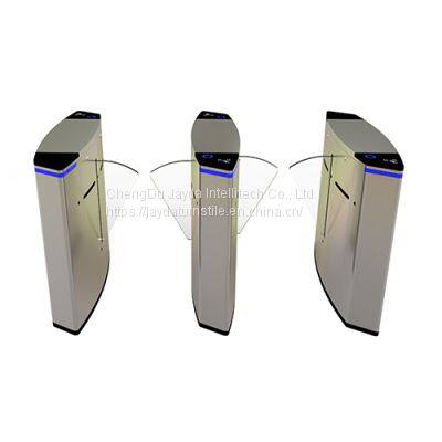 Flap barrier gate pedestrian turnstile/ flap turnstile access control system/ optical flap turnstile