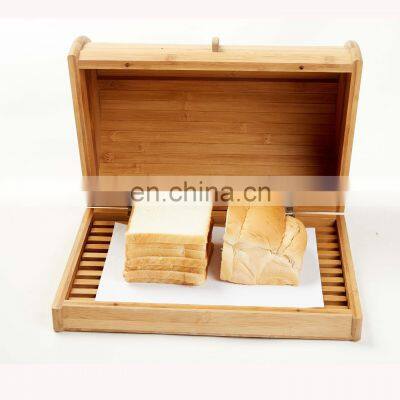 Freshness Preservation Natural OEM Bamboo Bread Box Kitchen Food Storage Container Pantry Organizer Kitchen & Tabletop photo-3