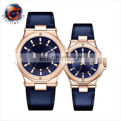 New Brand Custom Couple Watch Lover Gift Blue Dial 10ATM Diamond Japan Movt Quartz Watch Stainless Steel