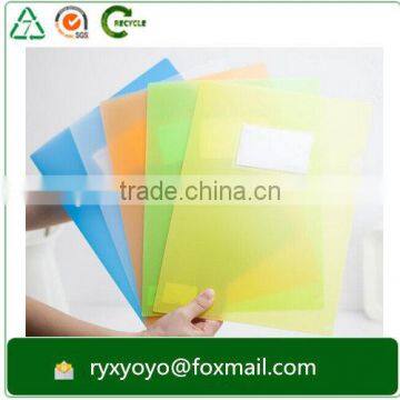 hard plastic cover a4 size L shape pp file folder