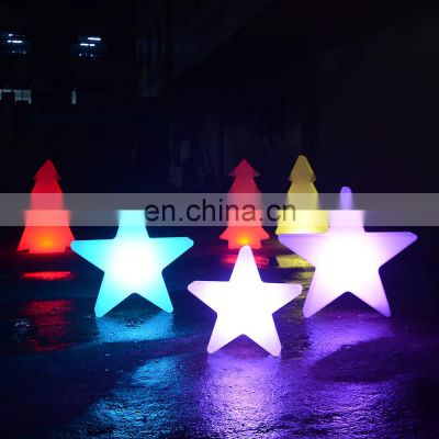 led big star Christmas light /event party glowing plastic star /tree/snow led outdoor Christmas solar lights outdoor