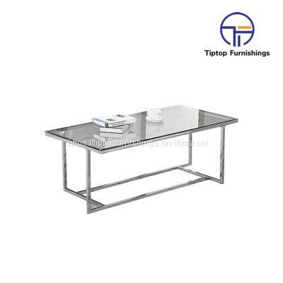 wholesale brown smoke glass side table stainless steel accent side table chrome round wood coffee table