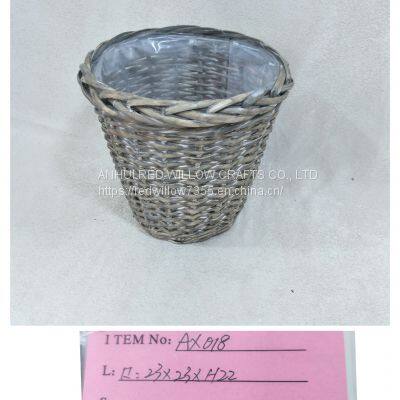 Customized Size Willow Flower Pot/Planter with Natural Material of Different Shapes