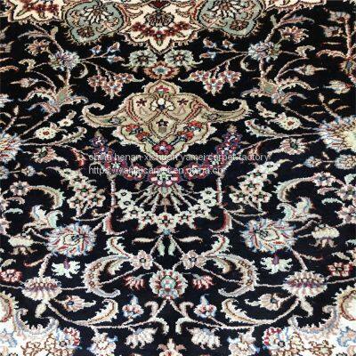 Royal Blue Carpet Handmade Silk Persian Carpets 5x8ft photo-4