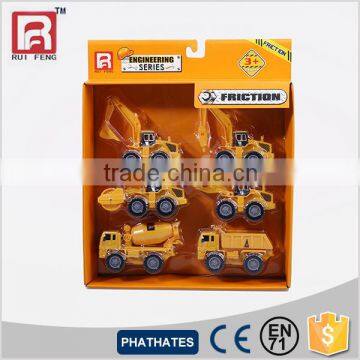 Ruifeng 6 In 1 Mini Construction Trucks Playset