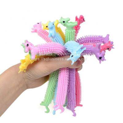 Fidget Sensory Toy Unicorn Pull Rope Noodles Stretchy String Build Resistance Squeeze Pull Noodles String Fidget Autism Vent Toy photo-5