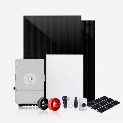 Home Hybrid Solar 10KW 40KW 50KW Whole Set Kit Solar Energy System Home Hybrid Solar Power System photo-2
