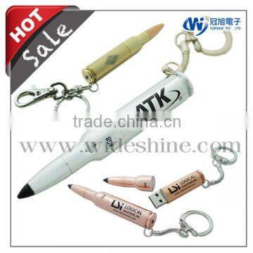 bullet custom usb drive with metal bullet USB stick for promotion gift