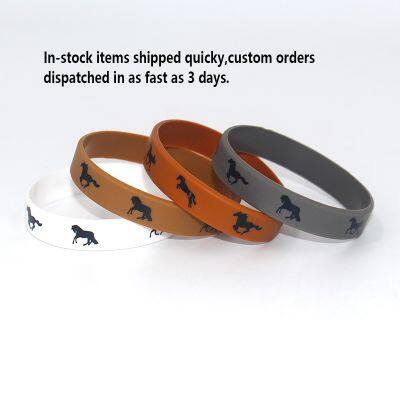 Hot Sale Silicone Wristband Imprint Customizable Rubber Bracelets for Promotional Business Gifts
