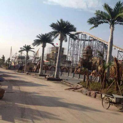 Large Fake Tree Indoor Outdoor Bend Artificial Coconut Palm Tree Plants That Look Real Tree photo-5