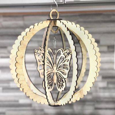 Wooden Hummingbird Windmill Pendant photo-5