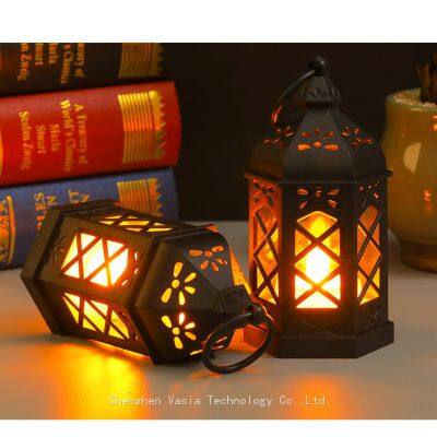 Hexagonal Retro LED Lantern Lamps, Flameless Candle Effect for Party & Home Decor Wholesale