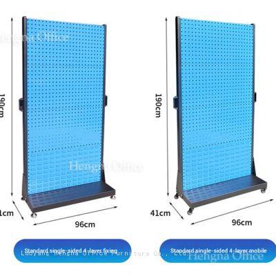 Rack en matériel de quincaillerie de grande capacité à 4 étages avec planche à chevilles monofaciale pour le stockage de l'atelier photo-1