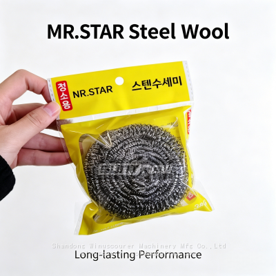 No Shedding Steel Wool Ball Reusable Cookware Washing Scourer