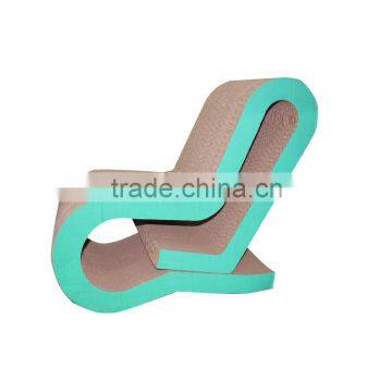 Letter D shape chair made by recyclied paper, recyclied chair, disable deck chair paper made