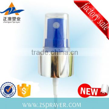 New PP plastic mini sprayer non-spill aluminum sliver gold 24/410 18/410 hot sale sprayer cap top quality wholesale