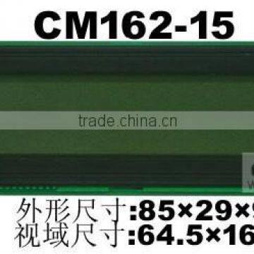 16x2 STN yellow green lcd module with pins connection,8 bit parallel interface