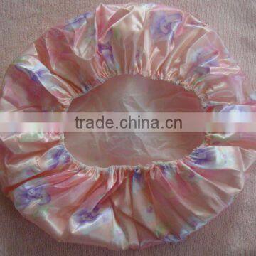 China fashion shower cap beautiful shower cap double shower cap