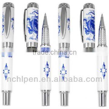 2013 carving delicate gift pen&blue and white porcelain pen