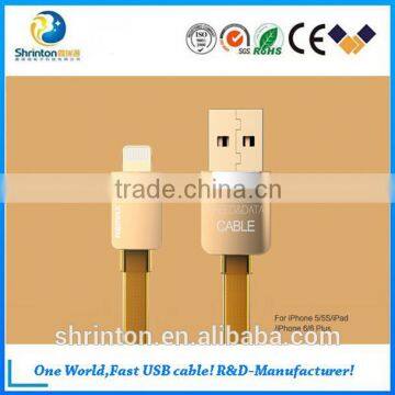 Remax high quality TPE copper core 2.1A 100cm data and charge gold micro usb cable