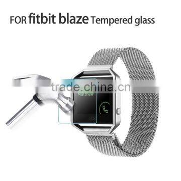 2016 Newest product 0.33mm Tempered Glass for Fitbit Blaze 2.5D Arc Edge Screen Protector