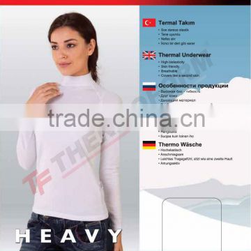 Thermal Heavy Women Underwear Turtle Neck