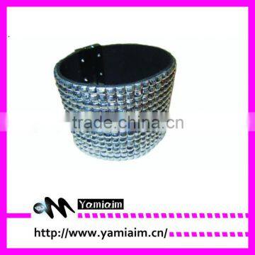 13 Row Rhinesone Crystal Bling Wide Bracelet Supplier Custom Design