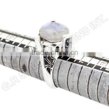 natural gemstone wholesale rings,rainbow moonstone sterling 925 silver rings jewelry