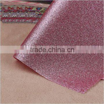 PU glitter artificial leather for upholstery and decorative