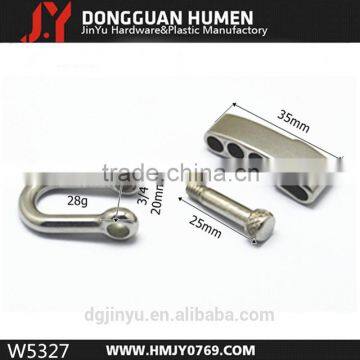 Stainless Steel U shackle buckle , metal screw d shackle