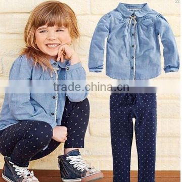 Casual and plain autumn baby clothes for 2-8T wholesale children's doutique clothing (Ulik-A0311)