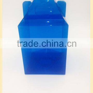 Blue clear PVC packaging boxes for gifts , cosmetic items , promotion items , underwear packaging