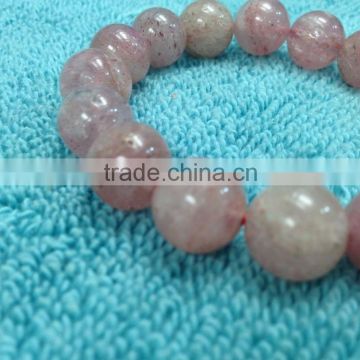 Strawberry Quartz Bracelet Round natural different size for choice