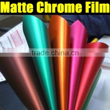 7 colors for option chrome matte car vinyl sticker, chrome super matt car sticker