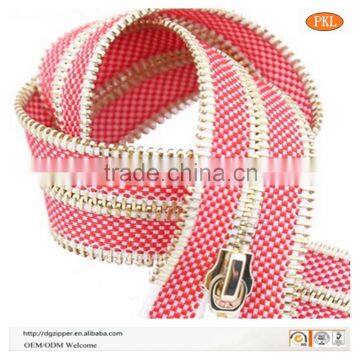 Single/double Pull Metal Four Row Teeth Zipper for Garment Decorative Zipper photo-3