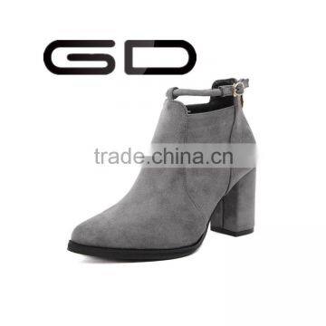 GD high quality suede material comfortable breathable lining booties shoes for women