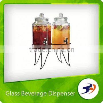 Alibaba China large glass juice dispenser